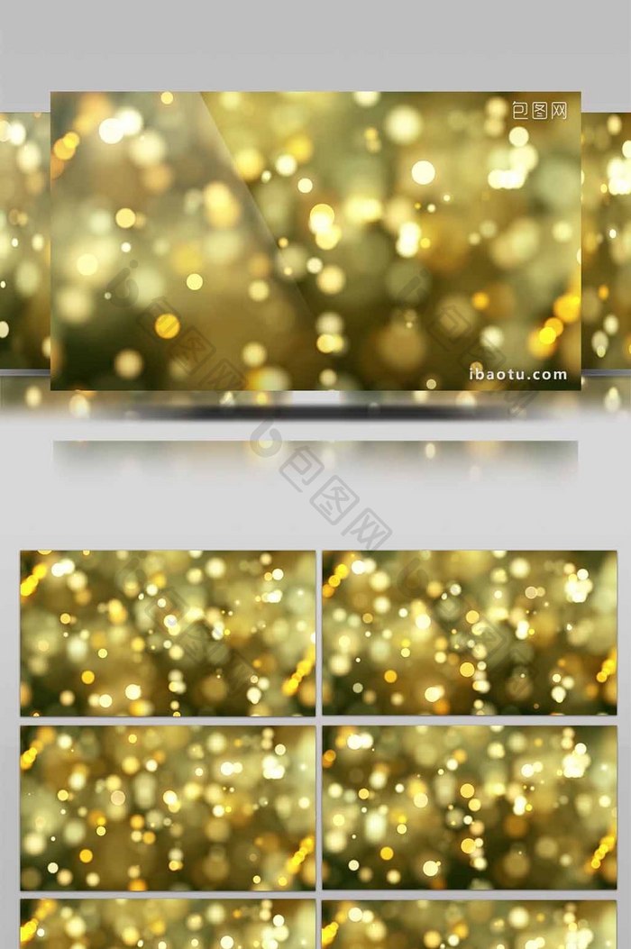 金色粒子斑点闪烁动画背景led视频
