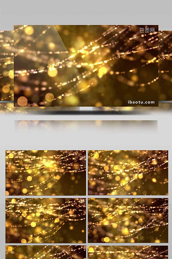 金色粒子运动炫酷背景led大屏视频图片