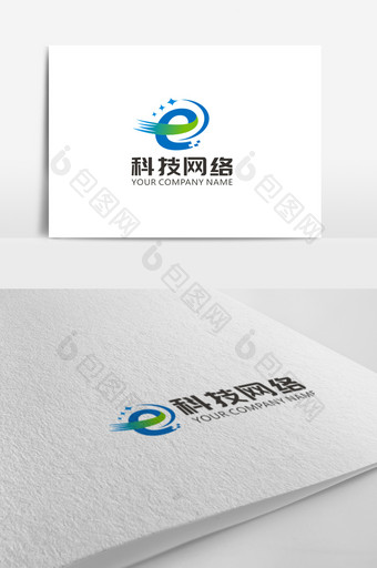 大气时尚e字母科技网络logo标志图片