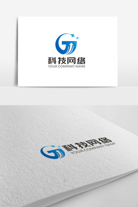 简洁大气G字母科技网络logo标志