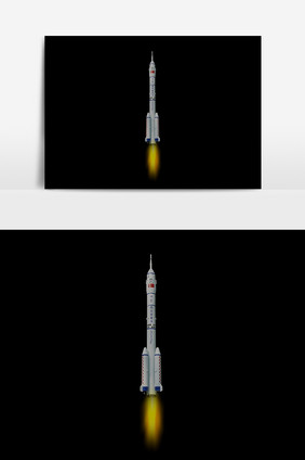 太空科技火箭设计元素