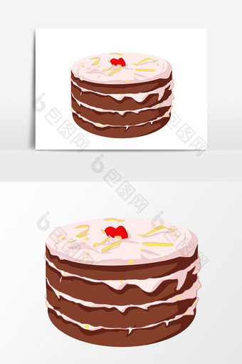 巧克力草莓夹心饼干元素图片
