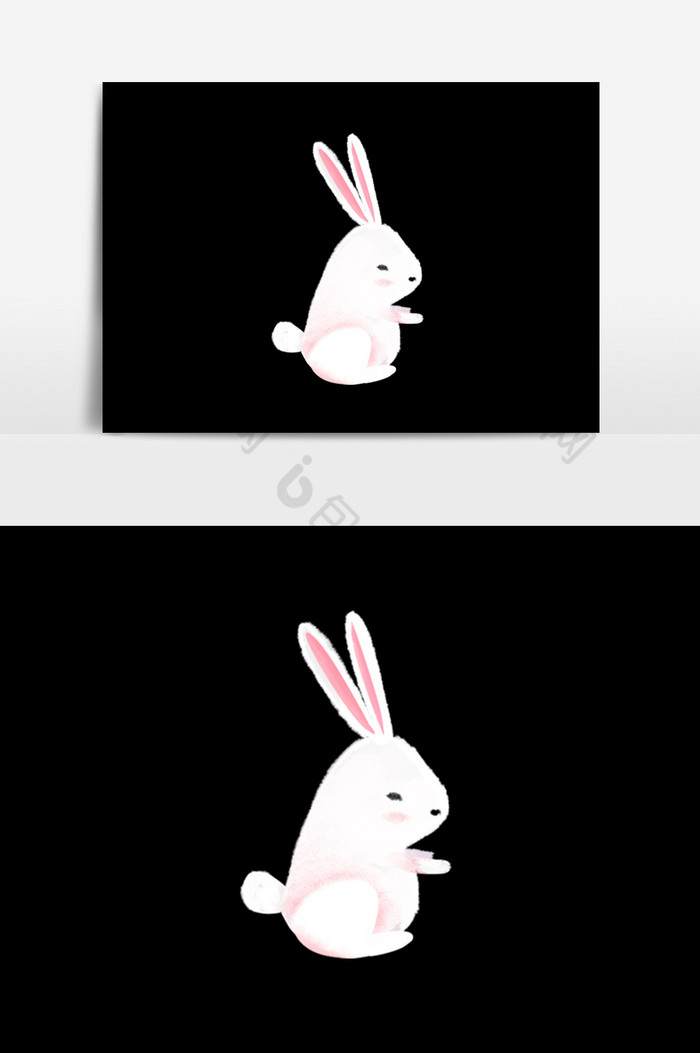卡通元素小白兔元素元素图片