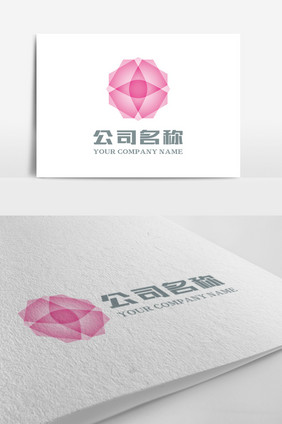 粉色化花瓣LOGO模板