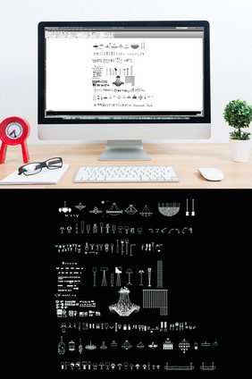 CAD立面灯具模块