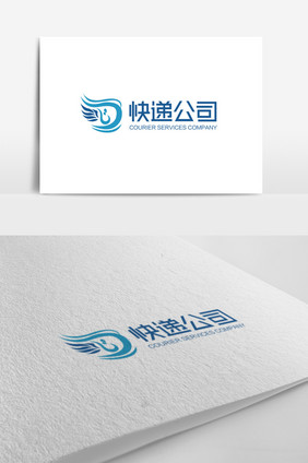 大气时尚D字母快递公司logo标志