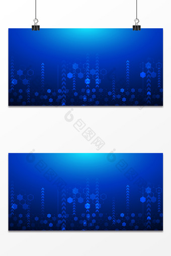 蓝色电脑科技设计背景图片