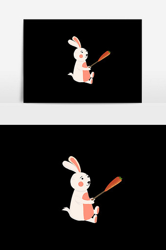 可爱兔子插画设计图片