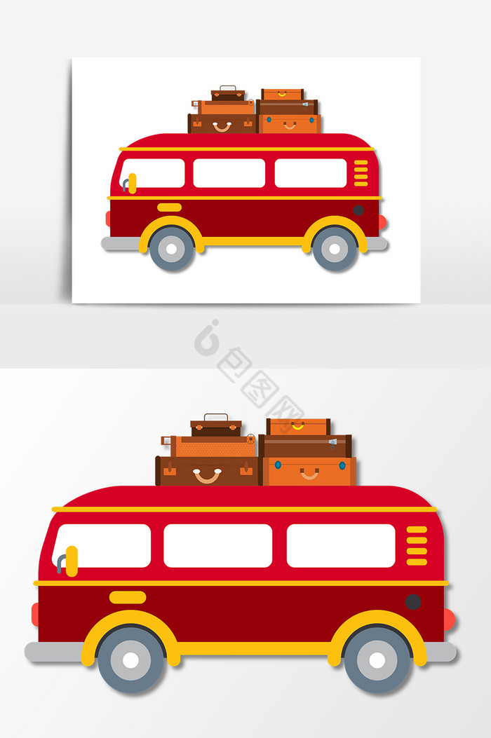 公交大巴交通工具图片