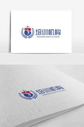 蓝色时尚大气培训机构logo标志