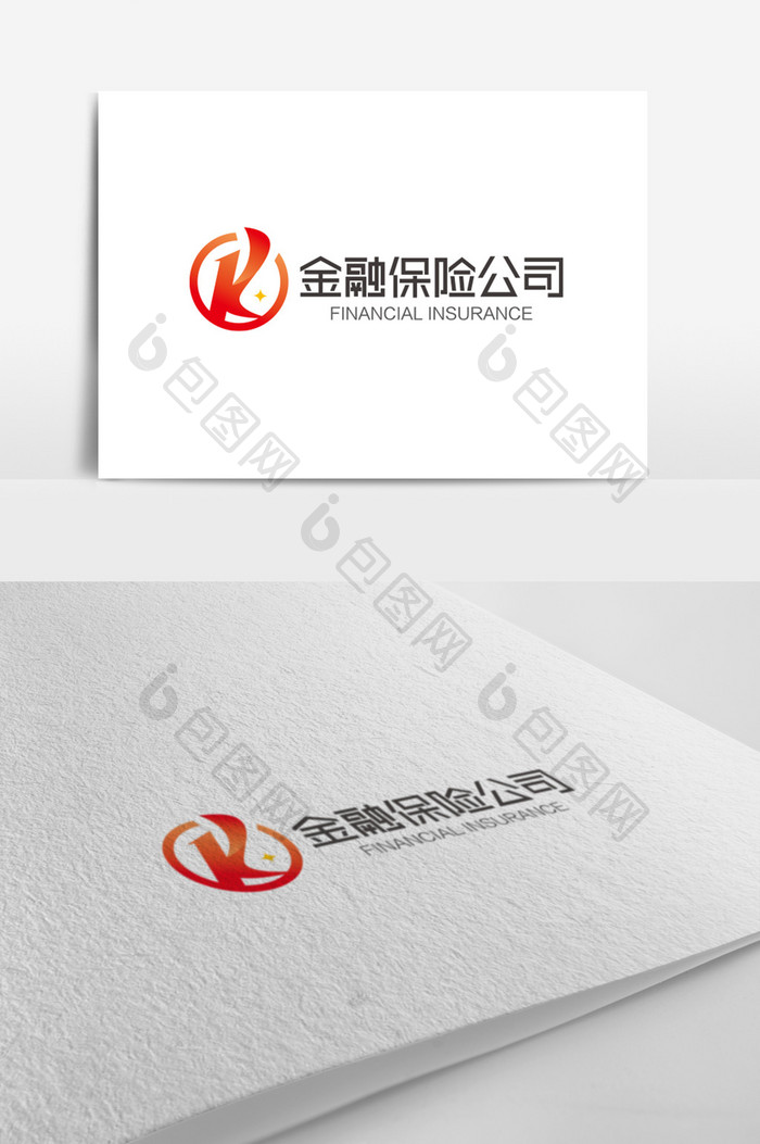 时尚大气K字母金融保险logo标志