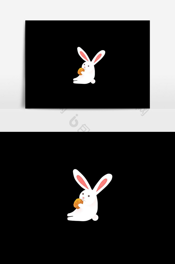 欢度中秋兔子插画