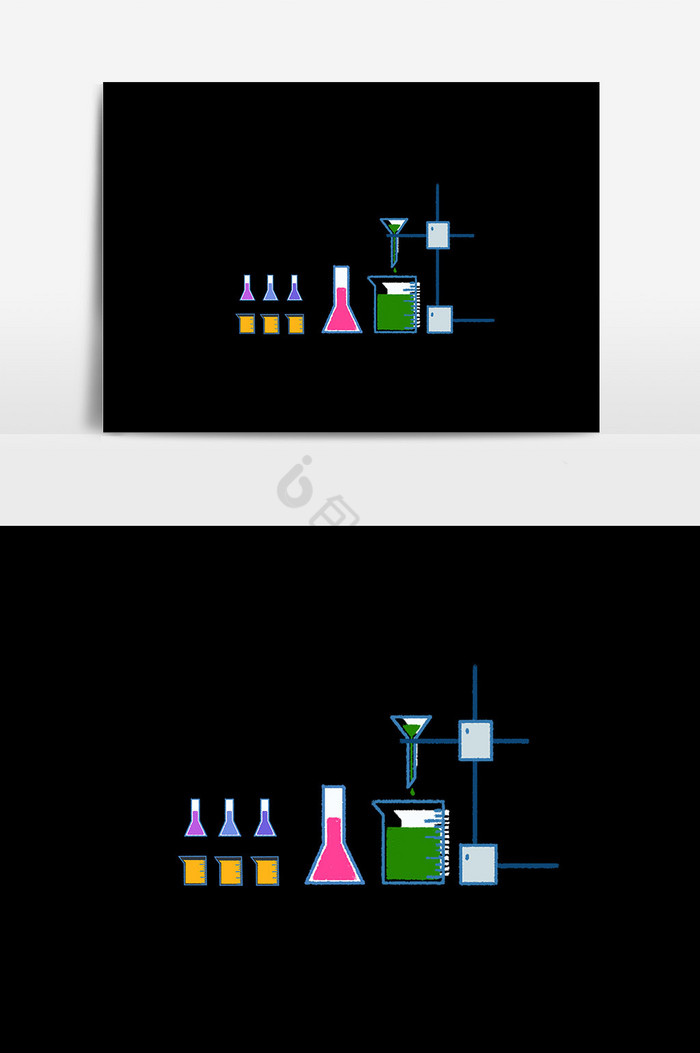 化学器皿插画图片