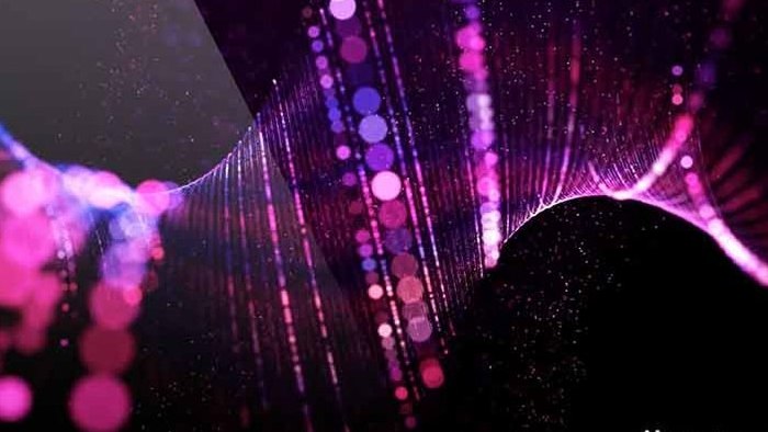 紫色炫酷粒子斑点运动背景led视频