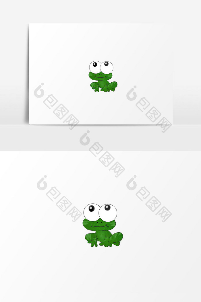 青蛙绿色插画设计