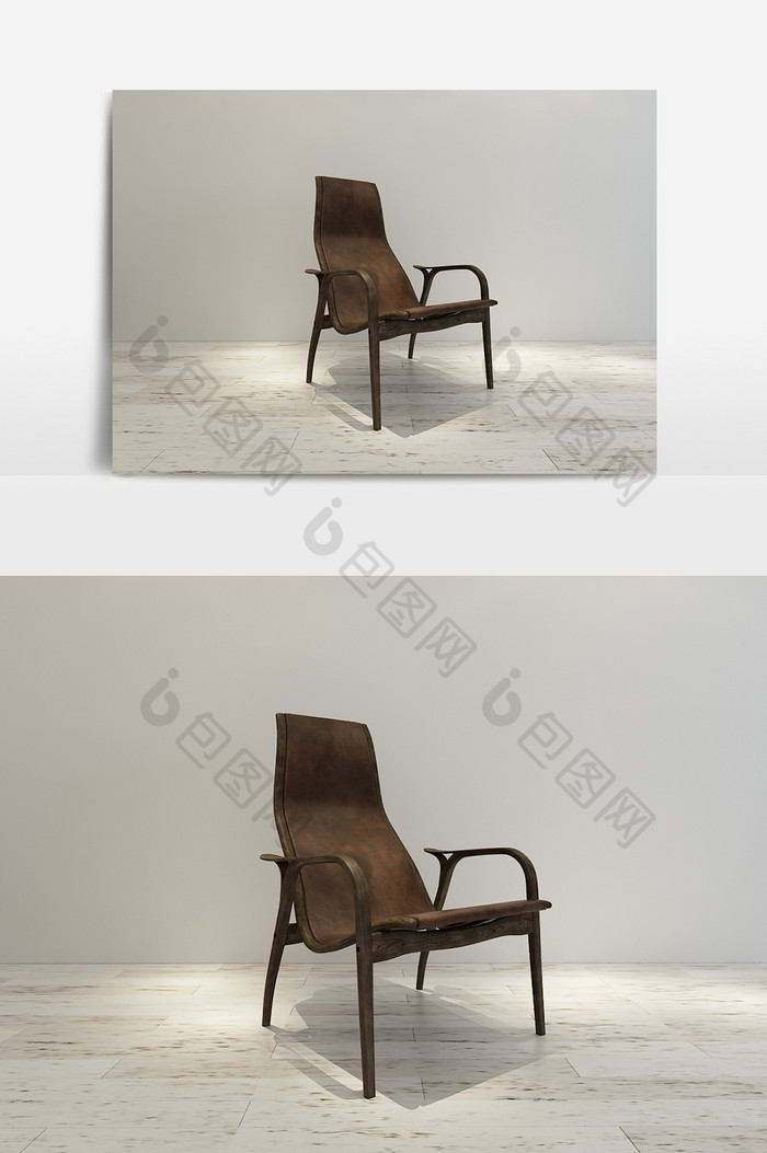 简约时尚单人椅3d模型