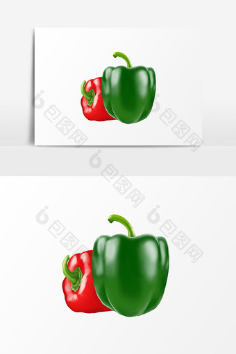 手绘卡通菜椒食物元素图片