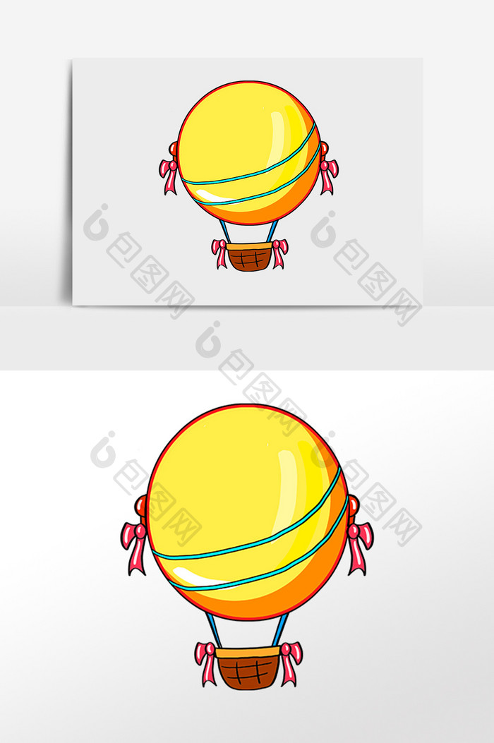 手绘中秋节氢气球装饰插画元素