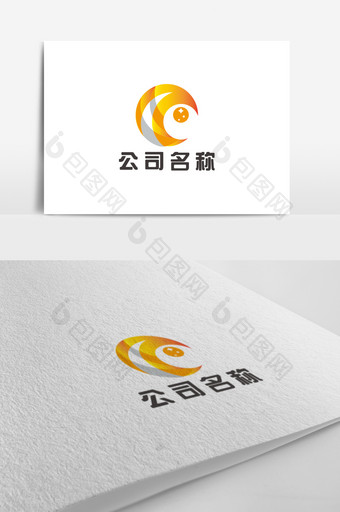 充满阳光的科技标志logo设计素材图片
