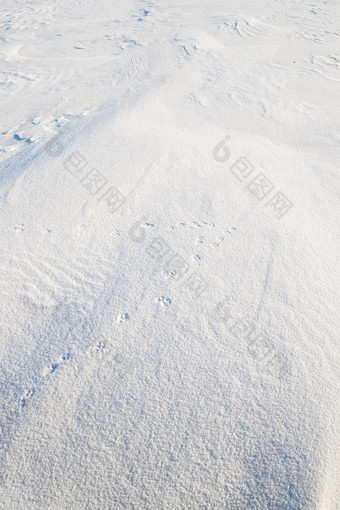 中国河北张家口沽源县天鹅湖冬季湖面雪景