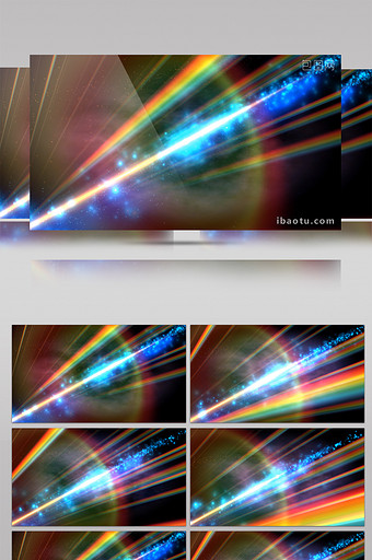 彩虹光束演唱会舞台VJ背景视频图片