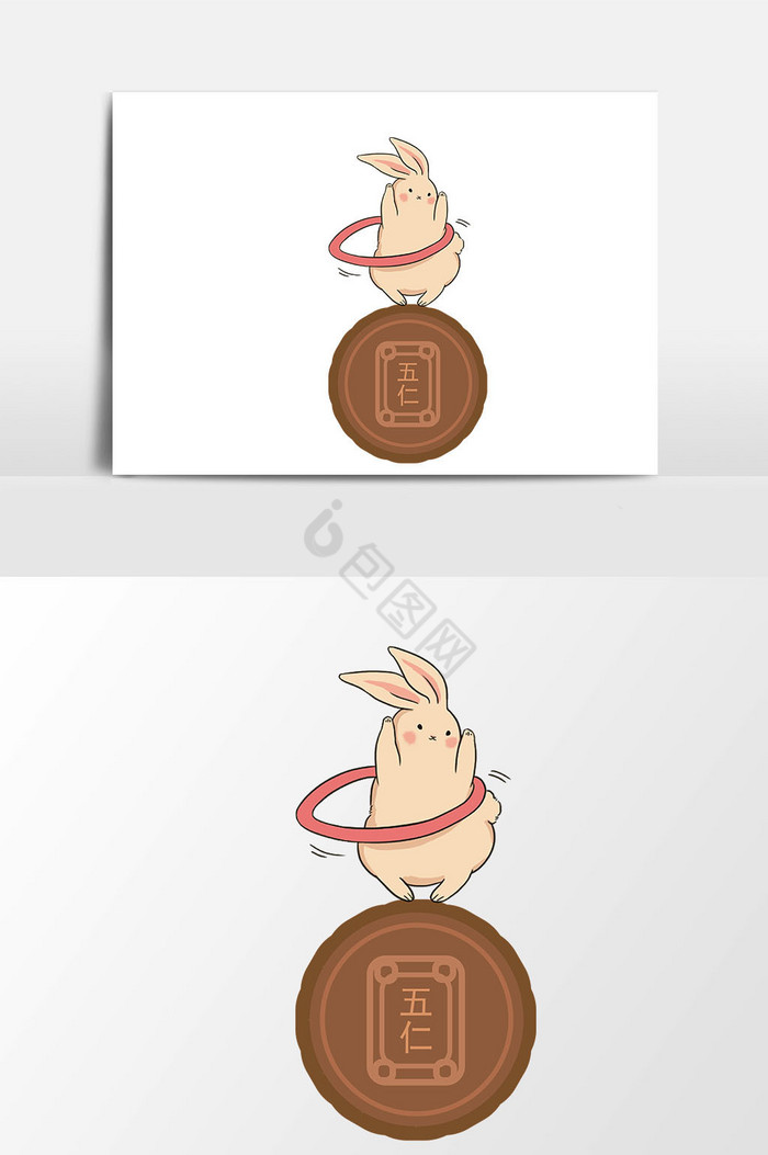 中秋节玉兔月饼图片
