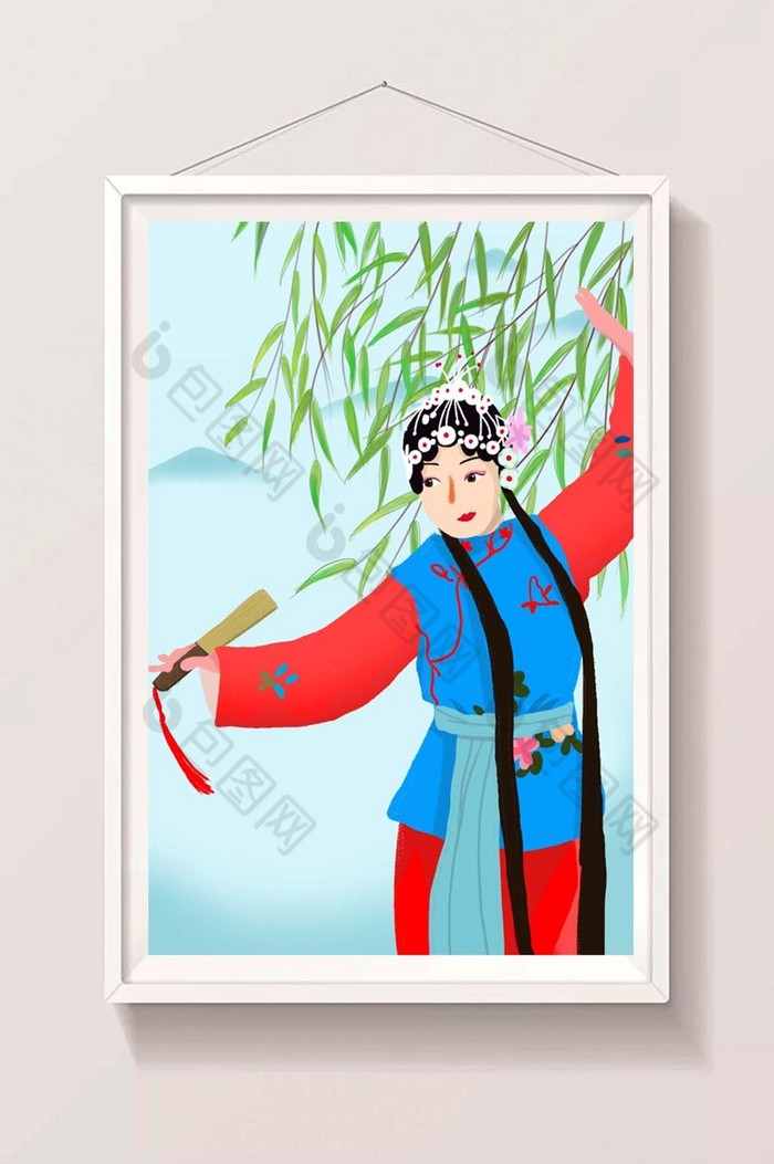 中国非物质遗产戏曲文化插画图片图片