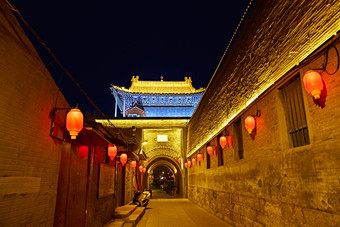 中国河北省张家口市堡子里景区夜景