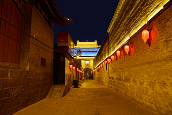 中国河北省张家口市堡子里景区夜景