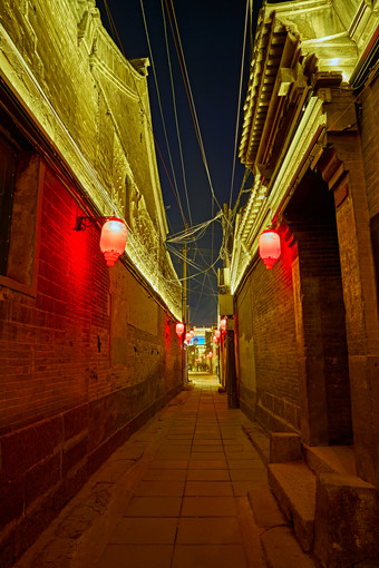 中国河北省张家口市堡子里景区夜景