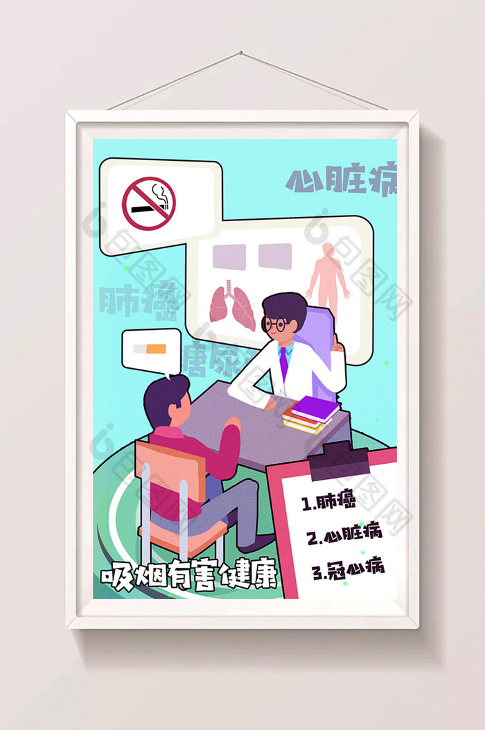 禁烟控烟禁止吸烟标志禁烟海报图片