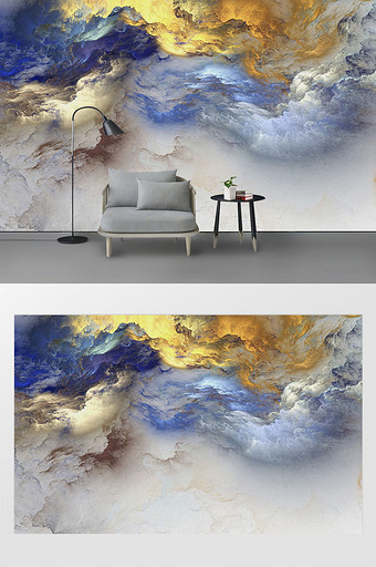 现代简约云朵背景墙图片
