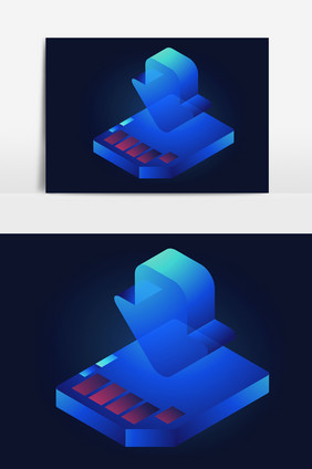 立体内存卡SD卡透感光效矢量素材