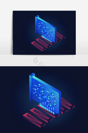 立体内存卡机密商务透感光效矢量素材图片