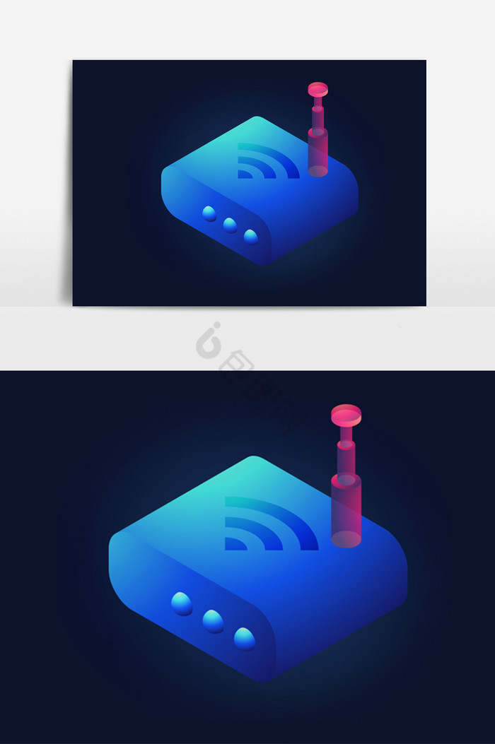 路由器信号网络透感光效图片