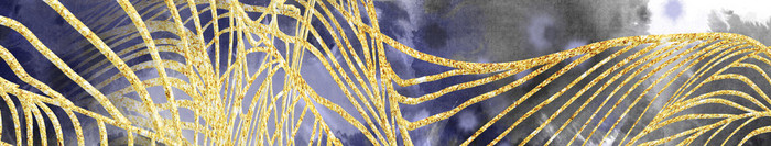 新中式抽象山水金色线条背景装饰画
