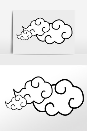 浮云手绘图图片