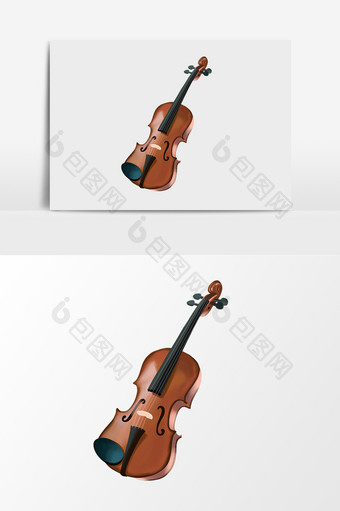 纯手绘木质小提琴图片