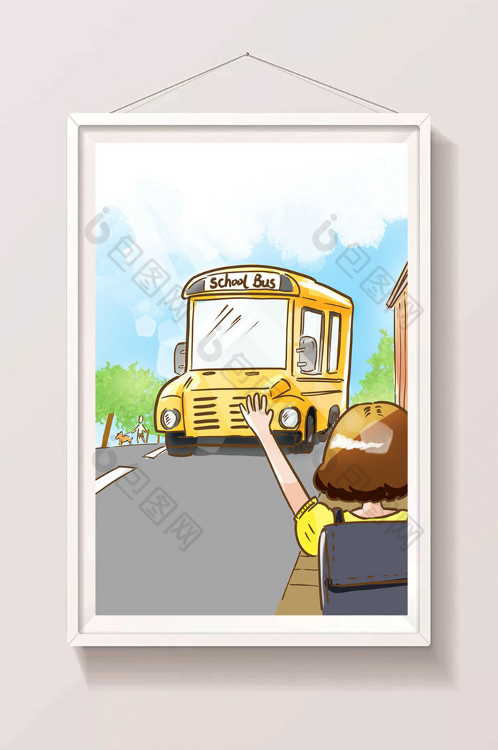 小学生儿童校车安全图片