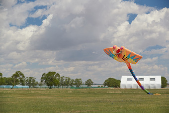 坝上草原<strong>风筝节</strong>上天空飞舞的风筝