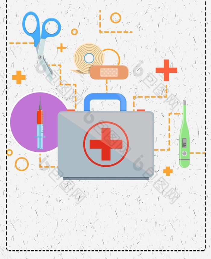 手绘卡通极简医疗中国医师节手机配图