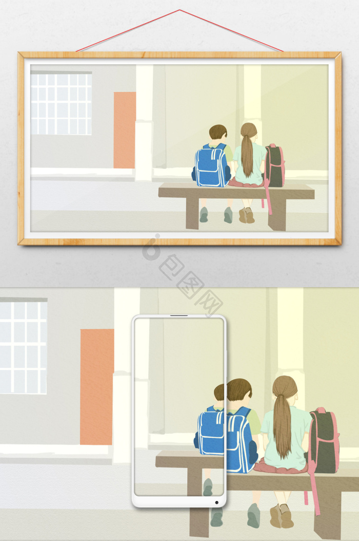 校园插画-校园插画图片-包图网