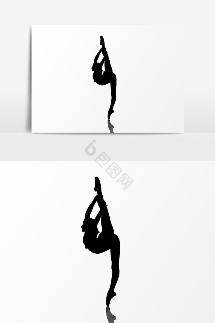 芭蕾舞者人物剪影3图片