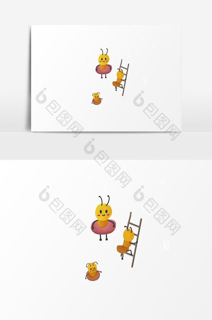 可爱蚂蚁插画设计