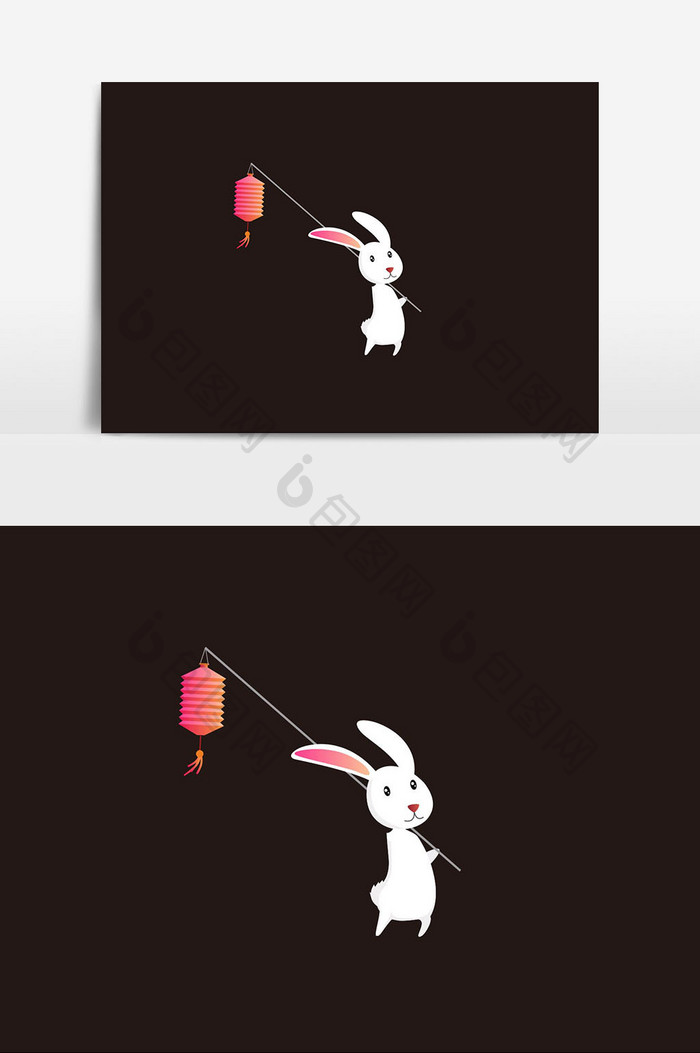 小兔子可爱节日插画