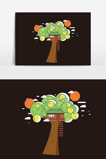 插画植物树木元素图片
