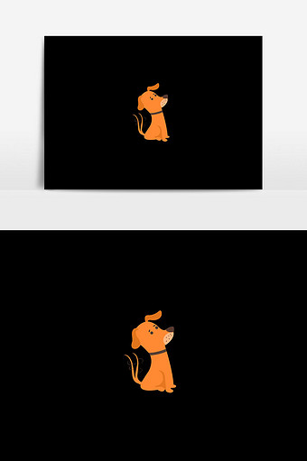 小动物宠物狗狗插画图片