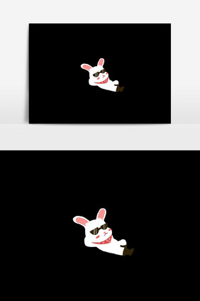 中秋兔子卡通设计