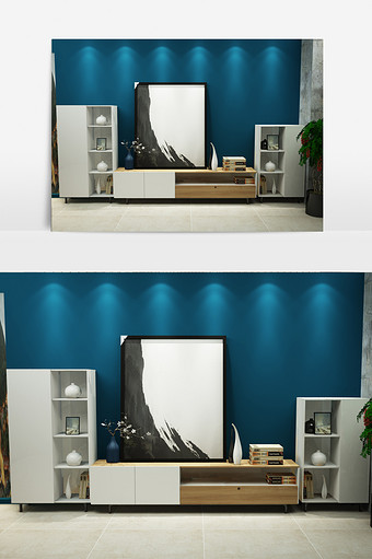 个性组合电视柜家具模型图片