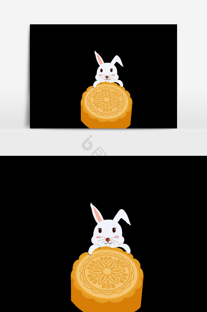 中秋月饼插画图片